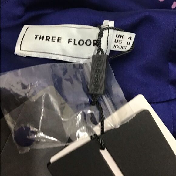 Anthropologie Three Floor Polka Dot Asymmetrical Hem Dress New Size 0 - Picture 6 of 12